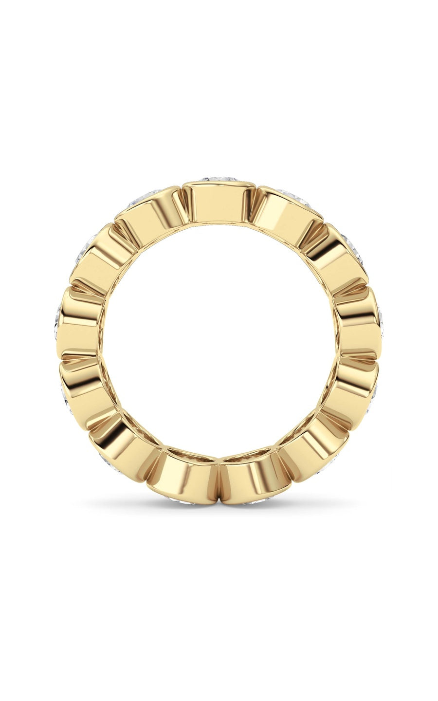 2.9Cttw Round Shaped Lab Grown Diamond (F/VS) Eternity Band Ring in 14K Gold