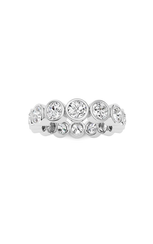 3.1Cttw Round Shaped Lab Grown Diamond (F/VS) Eternity Band Ring in 14K Gold