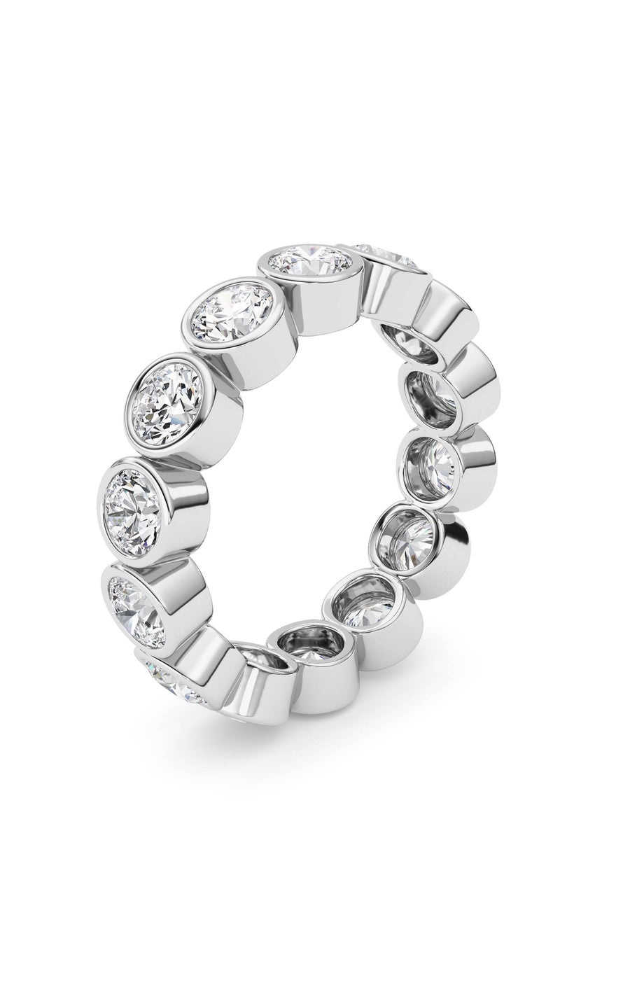 3.1Cttw Round Shaped Lab Grown Diamond (F/VS) Eternity Band Ring in 14K Gold