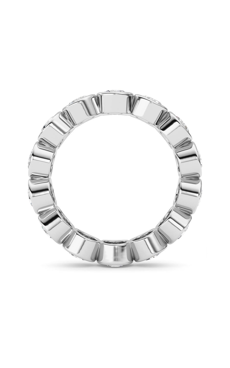 3.1Cttw Round Shaped Lab Grown Diamond (F/VS) Eternity Band Ring in 14K Gold