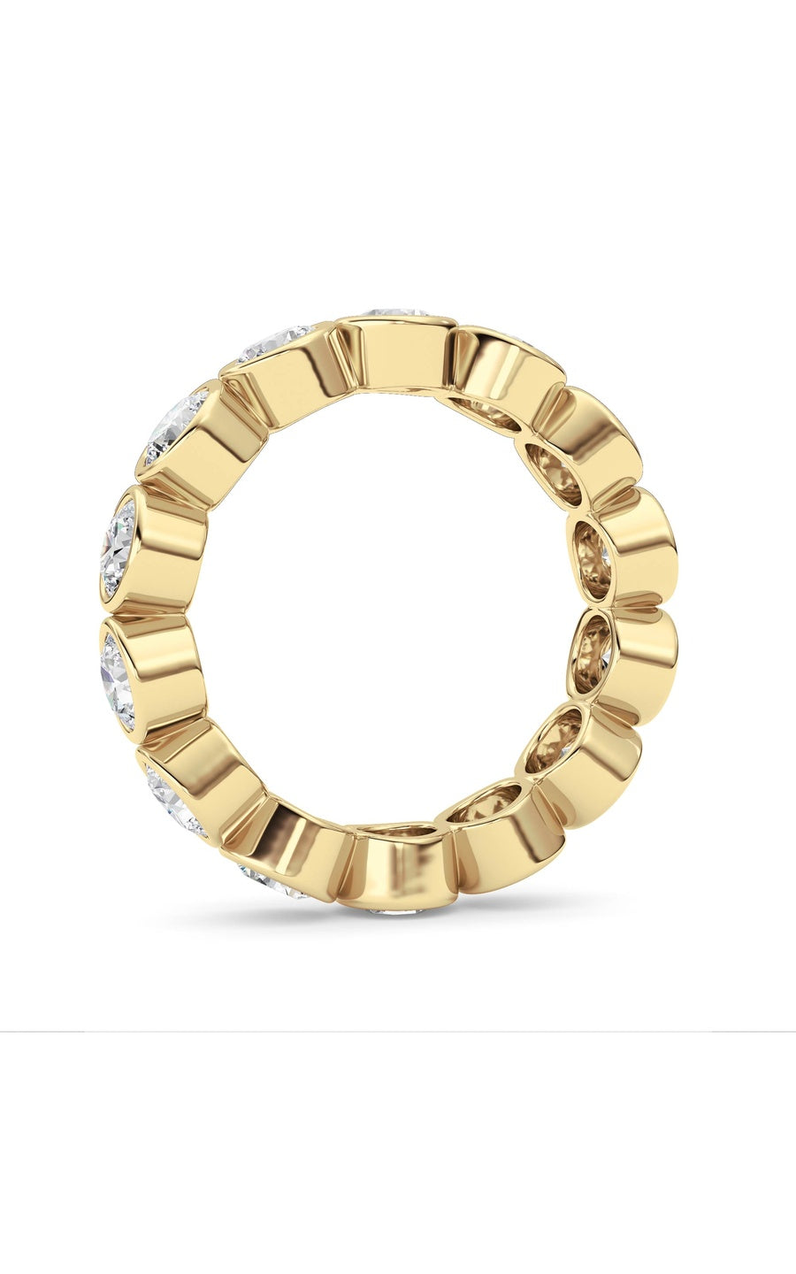 3.1Cttw Round Shaped Lab Grown Diamond (F/VS) Eternity Band Ring in 14K Gold