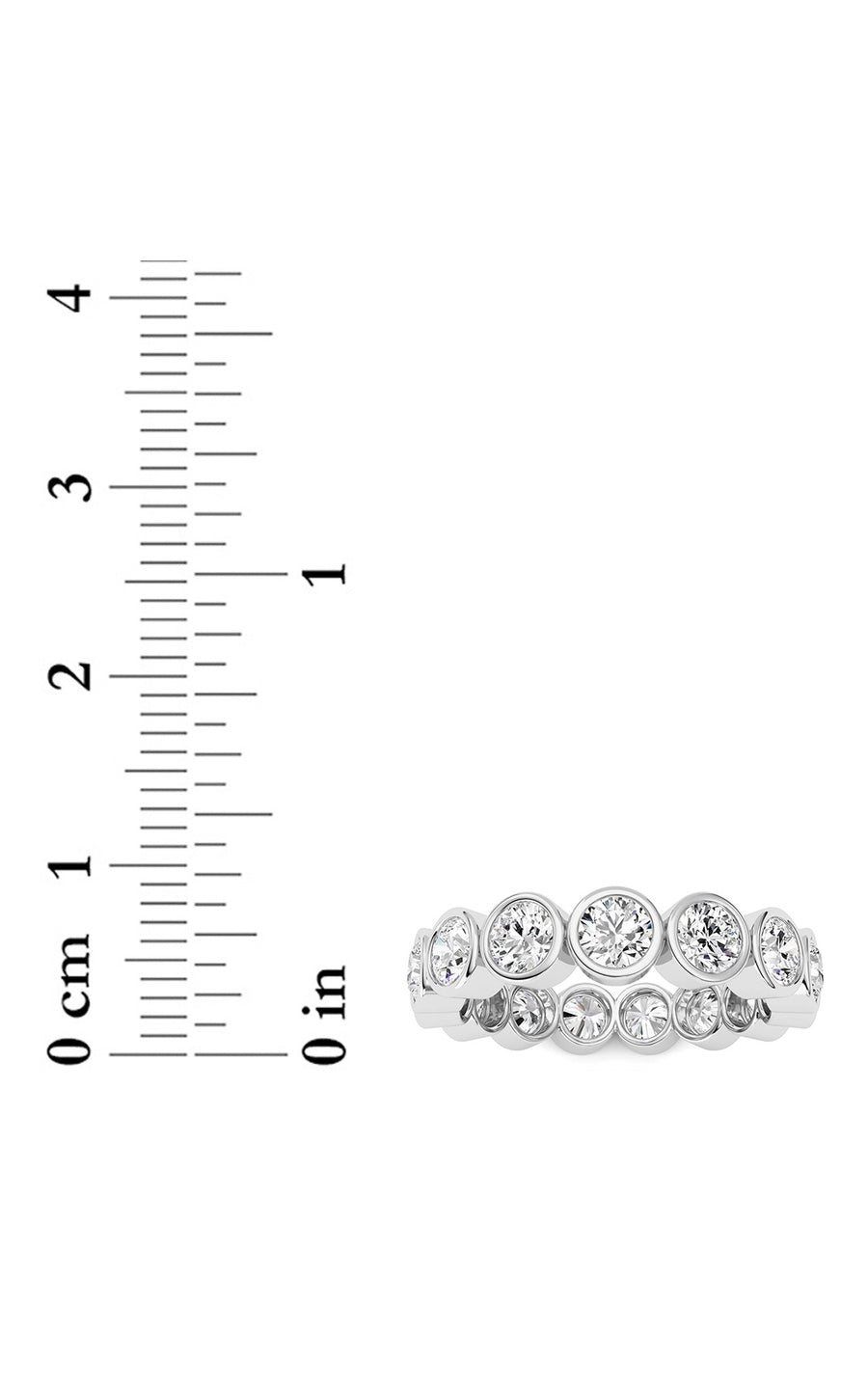 3.3Cttw Round Shaped Lab Grown Diamond (F/VS) Eternity Band Ring in 14K Gold
