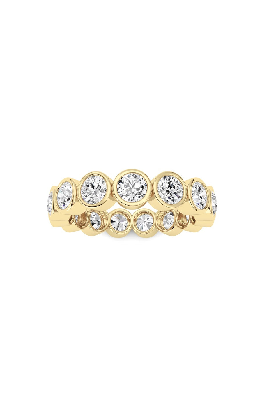 3.3Cttw Round Shaped Lab Grown Diamond (F/VS) Eternity Band Ring in 14K Gold