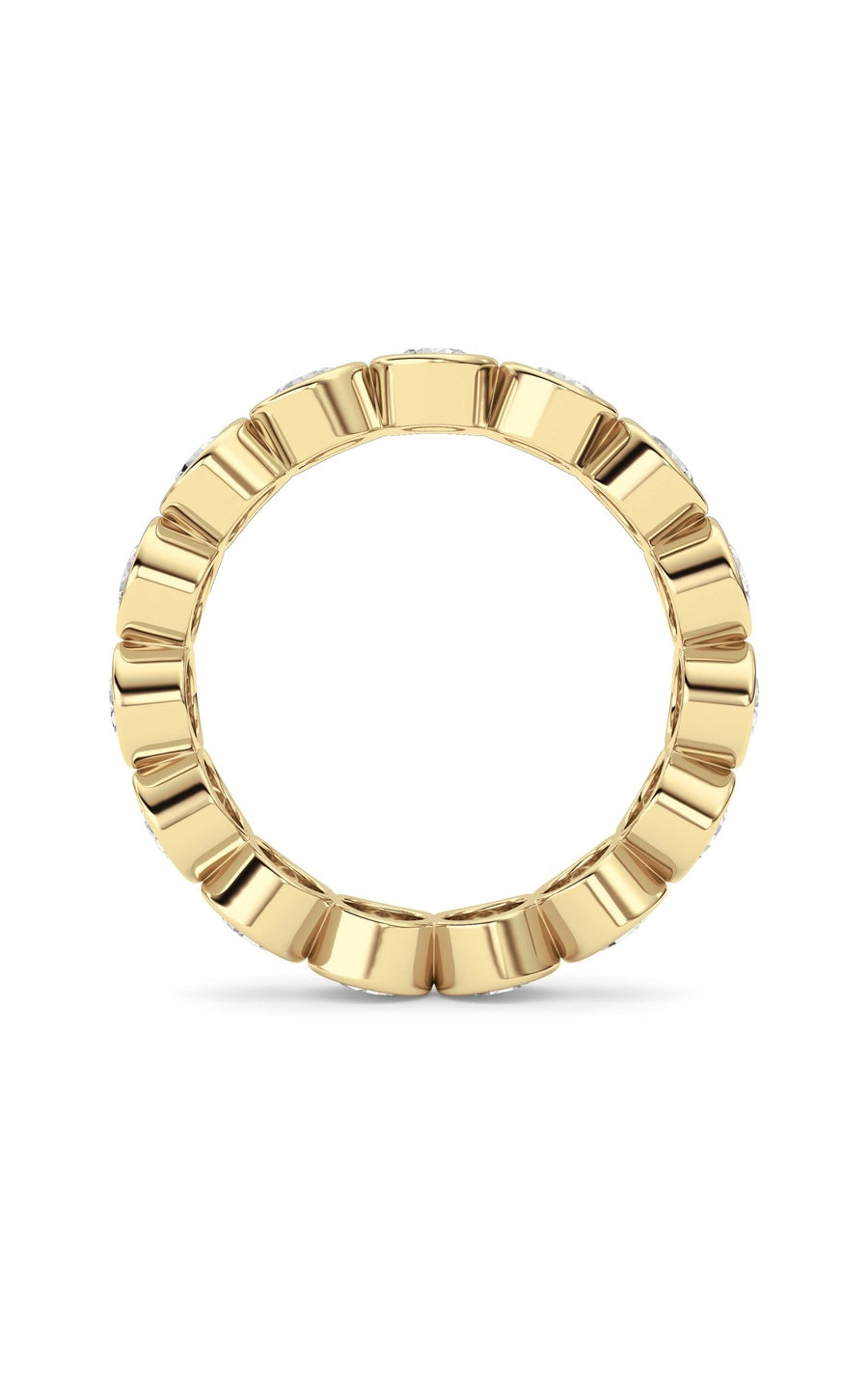 3.3Cttw Round Shaped Lab Grown Diamond (F/VS) Eternity Band Ring in 14K Gold