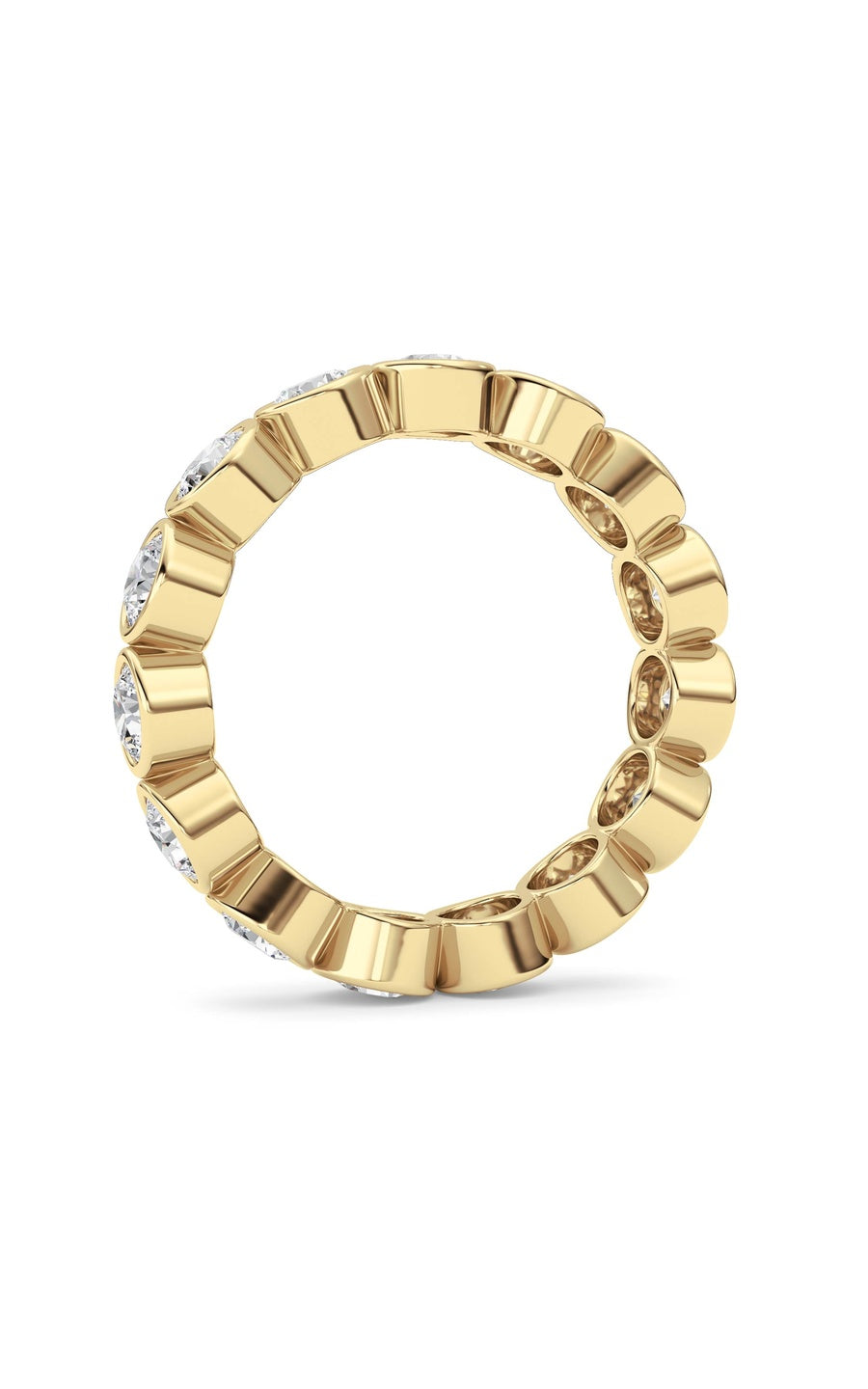 3.3Cttw Round Shaped Lab Grown Diamond (F/VS) Eternity Band Ring in 14K Gold