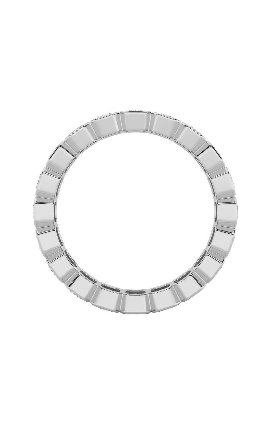 4.25Cttw Emerald Shaped Lab Grown Diamond (F/VS) Eternity Band Ring in 14K Gold