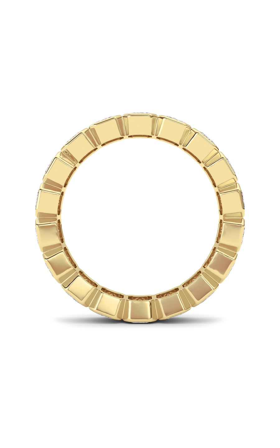 4.5Cttw Emerald Shaped Lab Grown Diamond (F/VS) Eternity Band Ring in 14K Gold