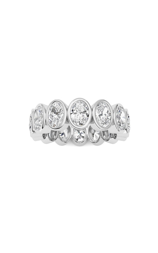 3.5Cttw Oval Shaped Lab Grown Diamond (F/VS) Eternity Band Ring in 14K Gold