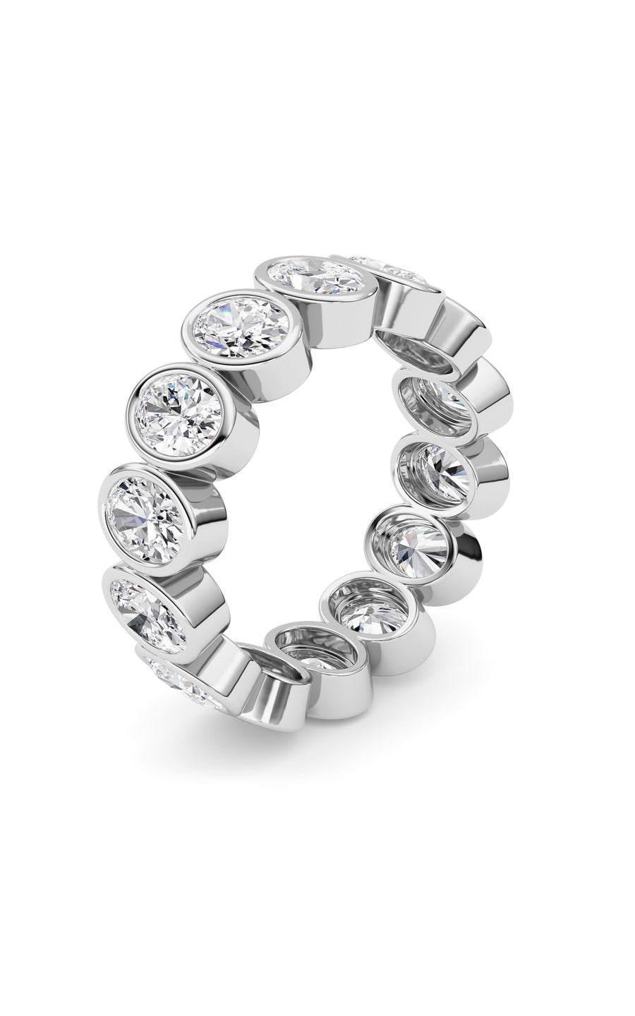 3.5Cttw Oval Shaped Lab Grown Diamond (F/VS) Eternity Band Ring in 14K Gold