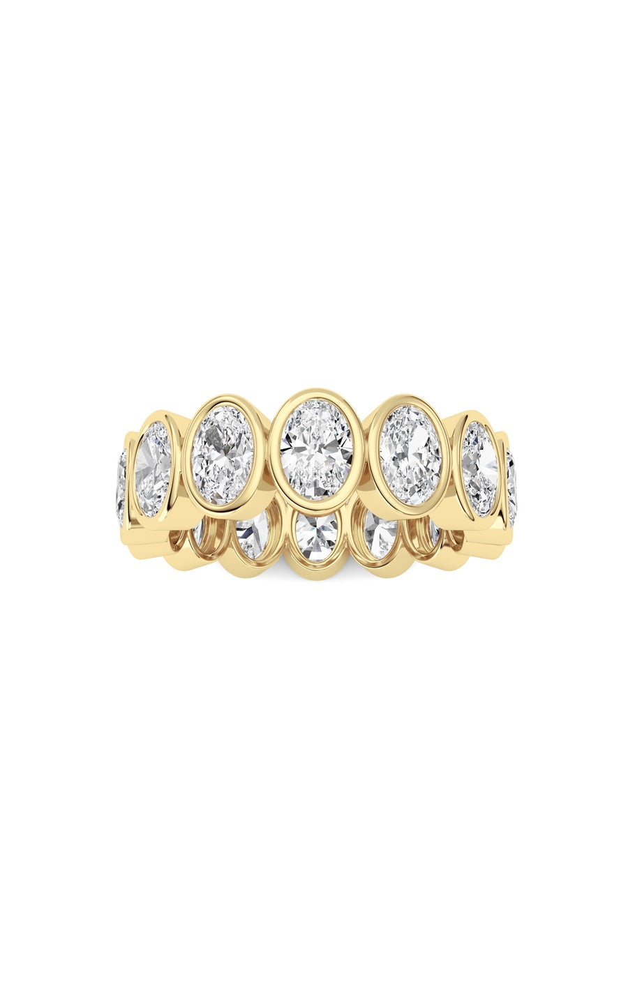3.5Cttw Oval Shaped Lab Grown Diamond (F/VS) Eternity Band Ring in 14K Gold