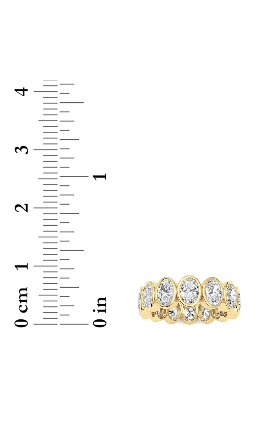 3.5Cttw Oval Shaped Lab Grown Diamond (F/VS) Eternity Band Ring in 14K Gold