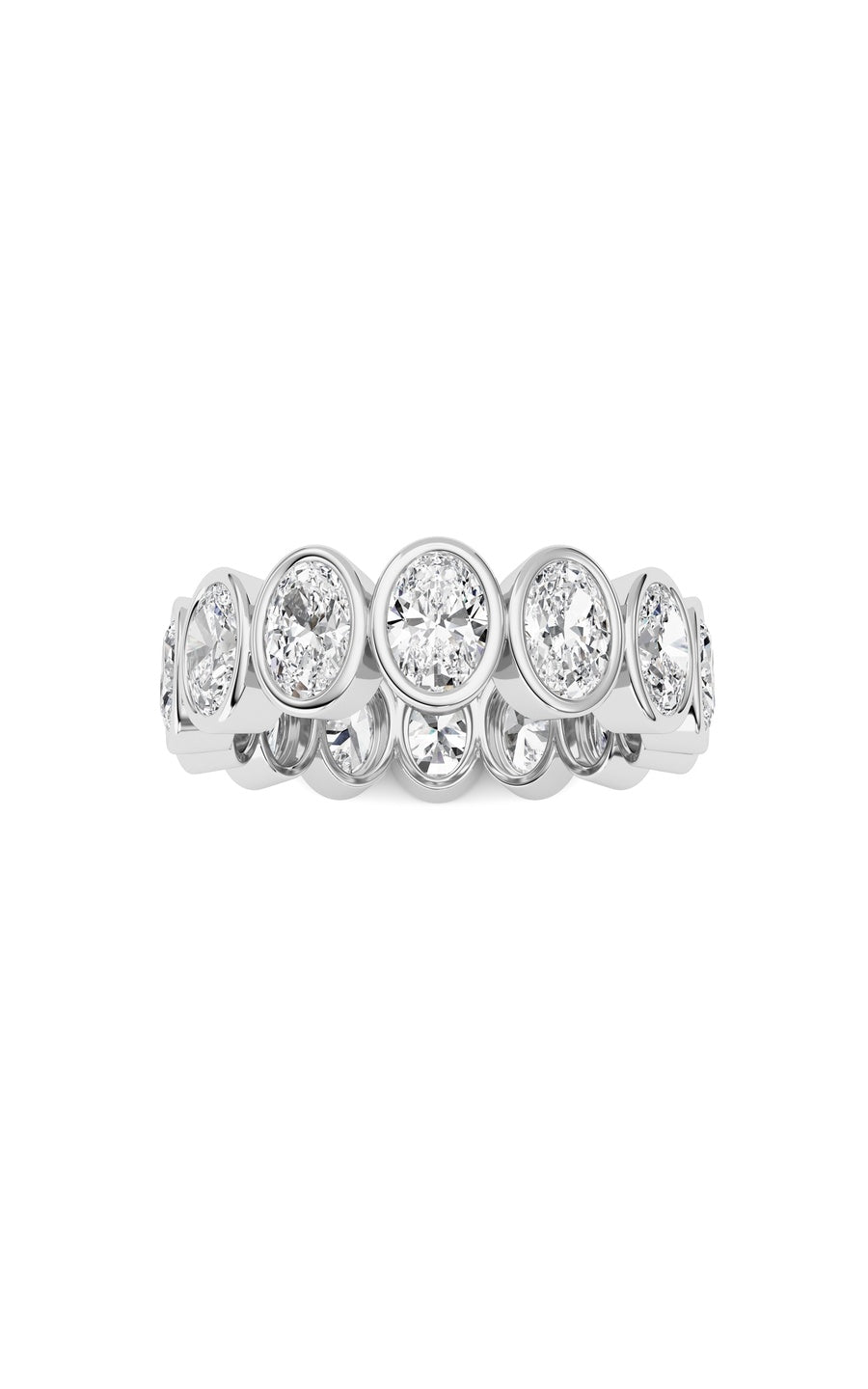 3.5Cttw Oval Shaped Lab Grown Diamond (F/VS) Eternity Band Ring in 14K Gold