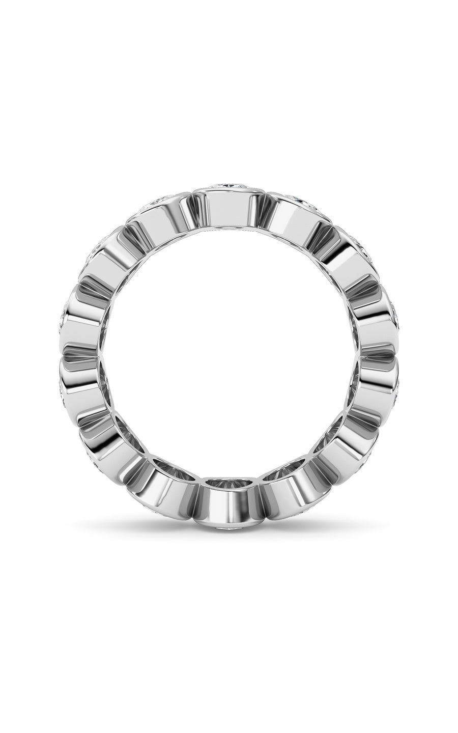 3.5Cttw Oval Shaped Lab Grown Diamond (F/VS) Eternity Band Ring in 14K Gold