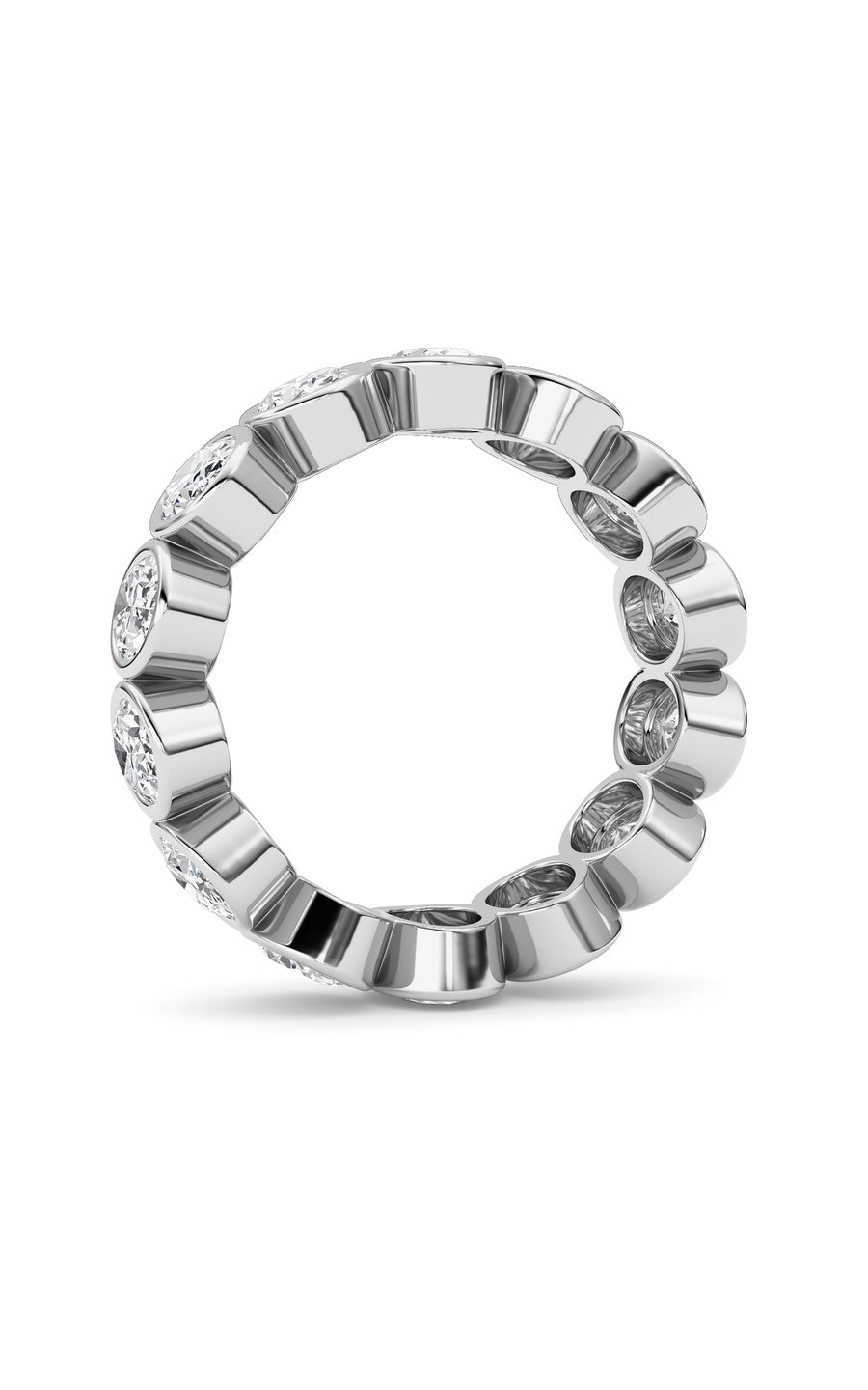 3.5Cttw Oval Shaped Lab Grown Diamond (F/VS) Eternity Band Ring in 14K Gold