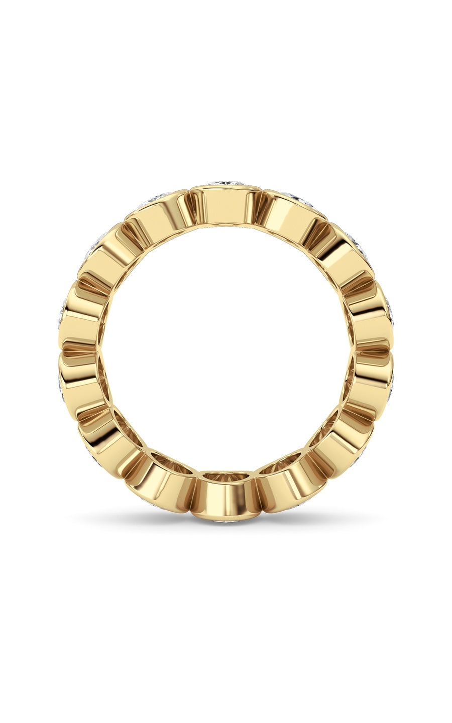 3.5Cttw Oval Shaped Lab Grown Diamond (F/VS) Eternity Band Ring in 14K Gold