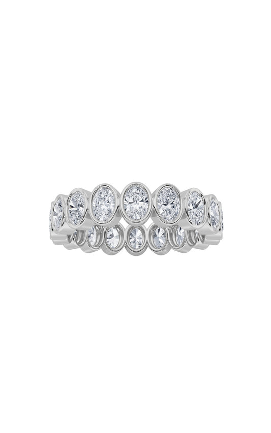 3.75Cttw Oval Shaped Lab Grown Diamond (F/VS) Eternity Band Ring in 14K Gold