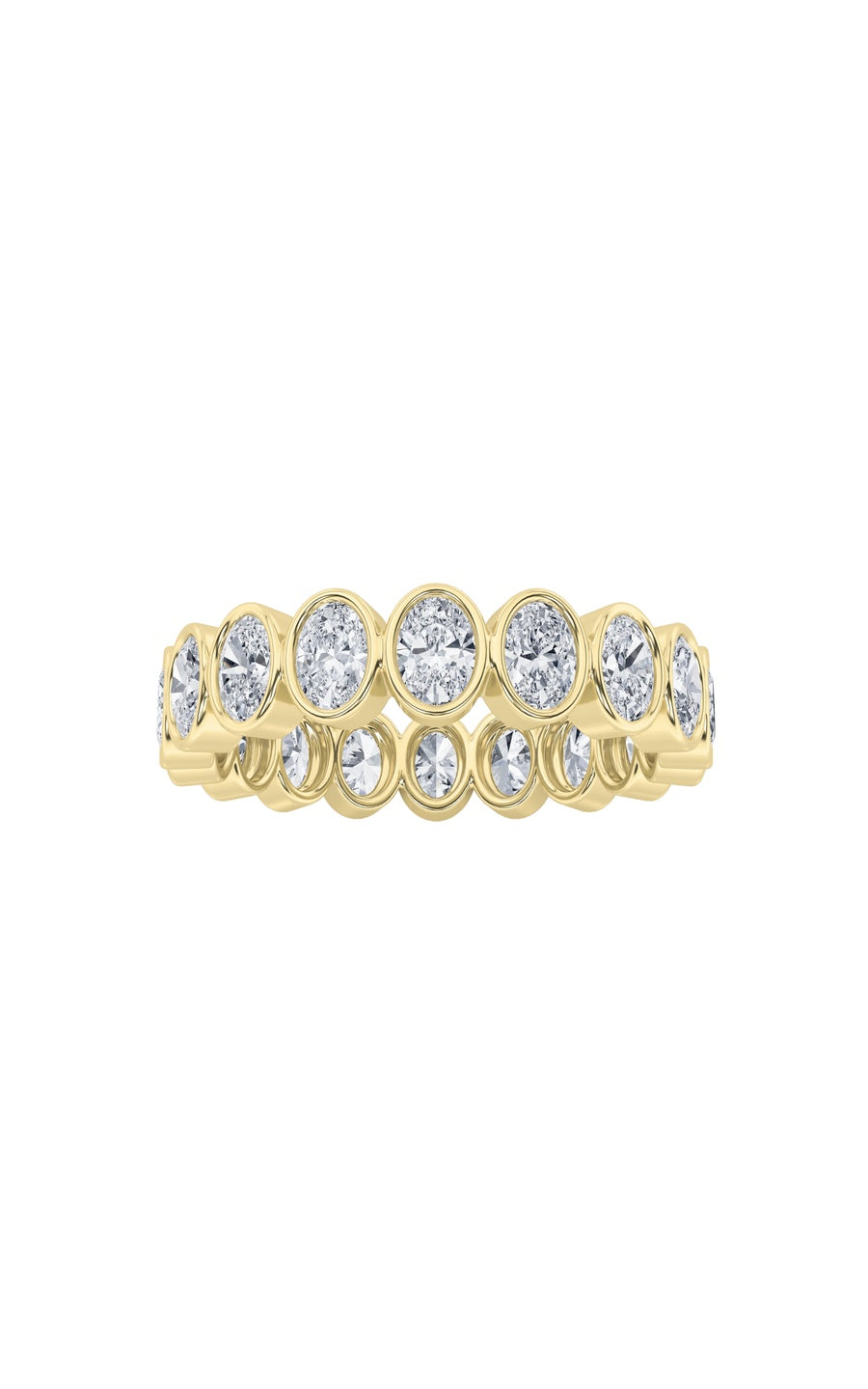 3.75Cttw Oval Shaped Lab Grown Diamond (F/VS) Eternity Band Ring in 14K Gold