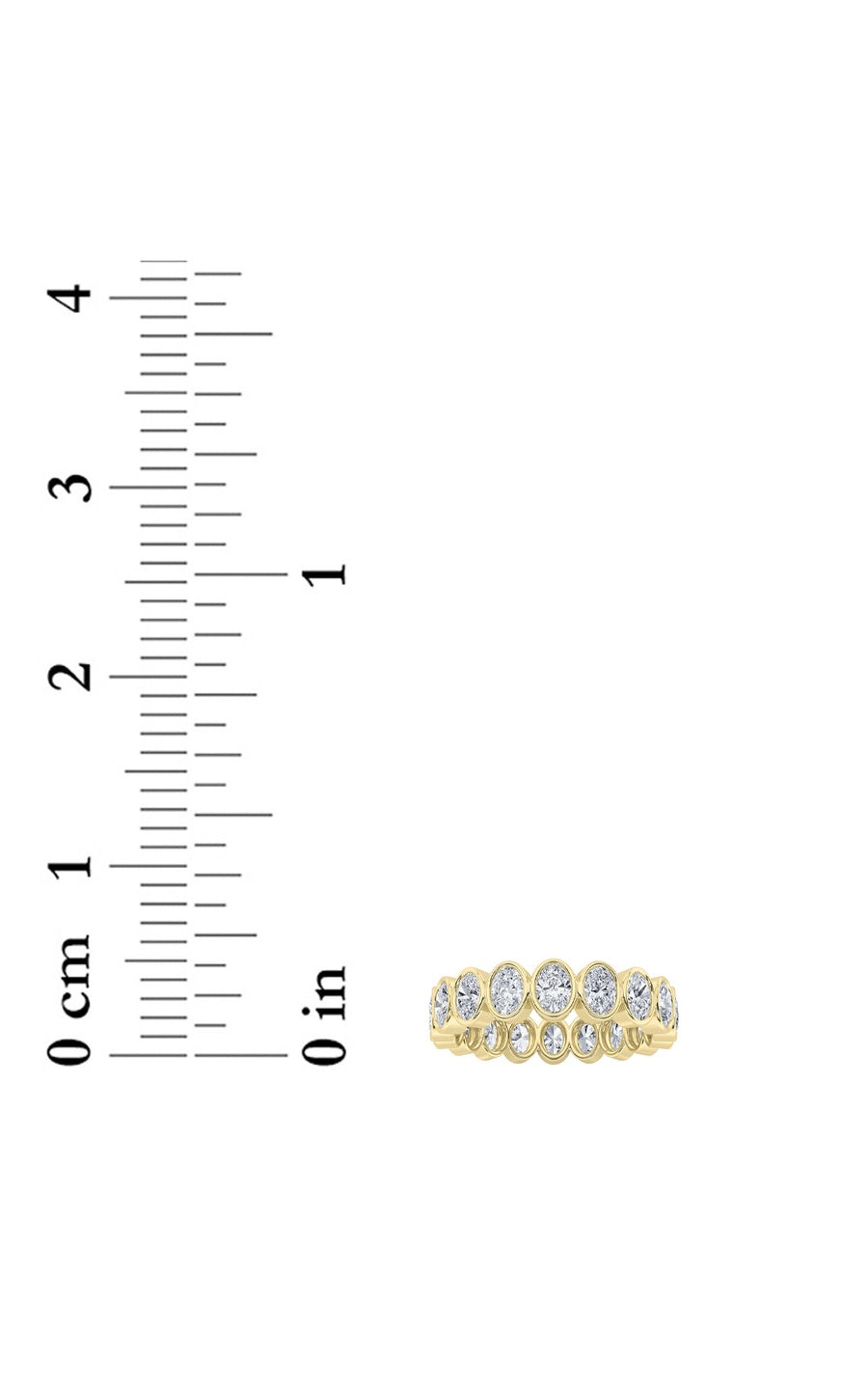 3.75Cttw Oval Shaped Lab Grown Diamond (F/VS) Eternity Band Ring in 14K Gold