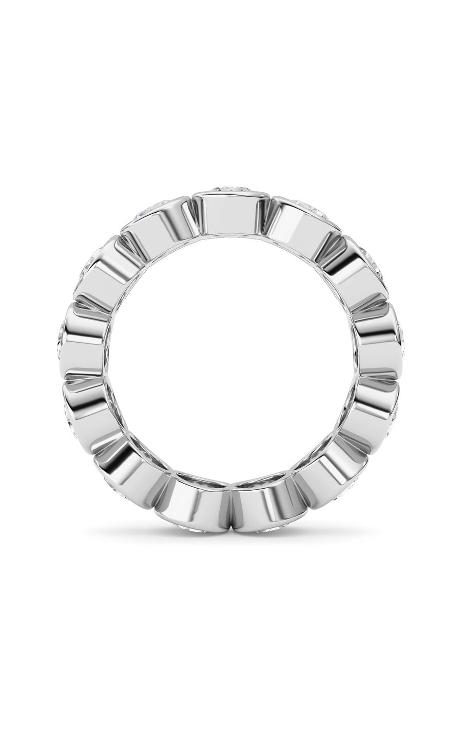 3.2Cttw Round Shaped Lab Grown Diamond (F/VS) Eternity Band Ring in 14K Gold