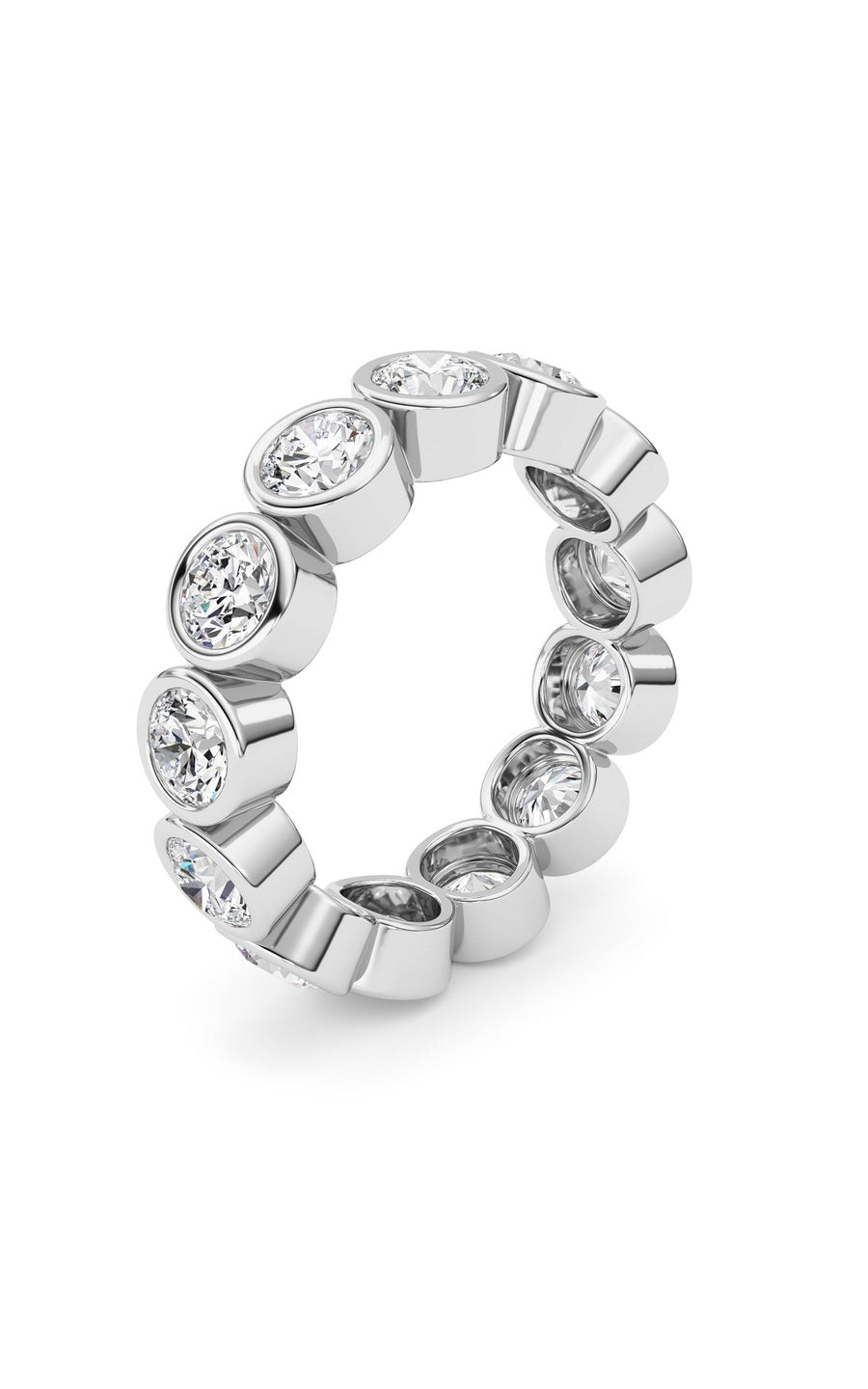 3.2Cttw Round Shaped Lab Grown Diamond (F/VS) Eternity Band Ring in 14K Gold