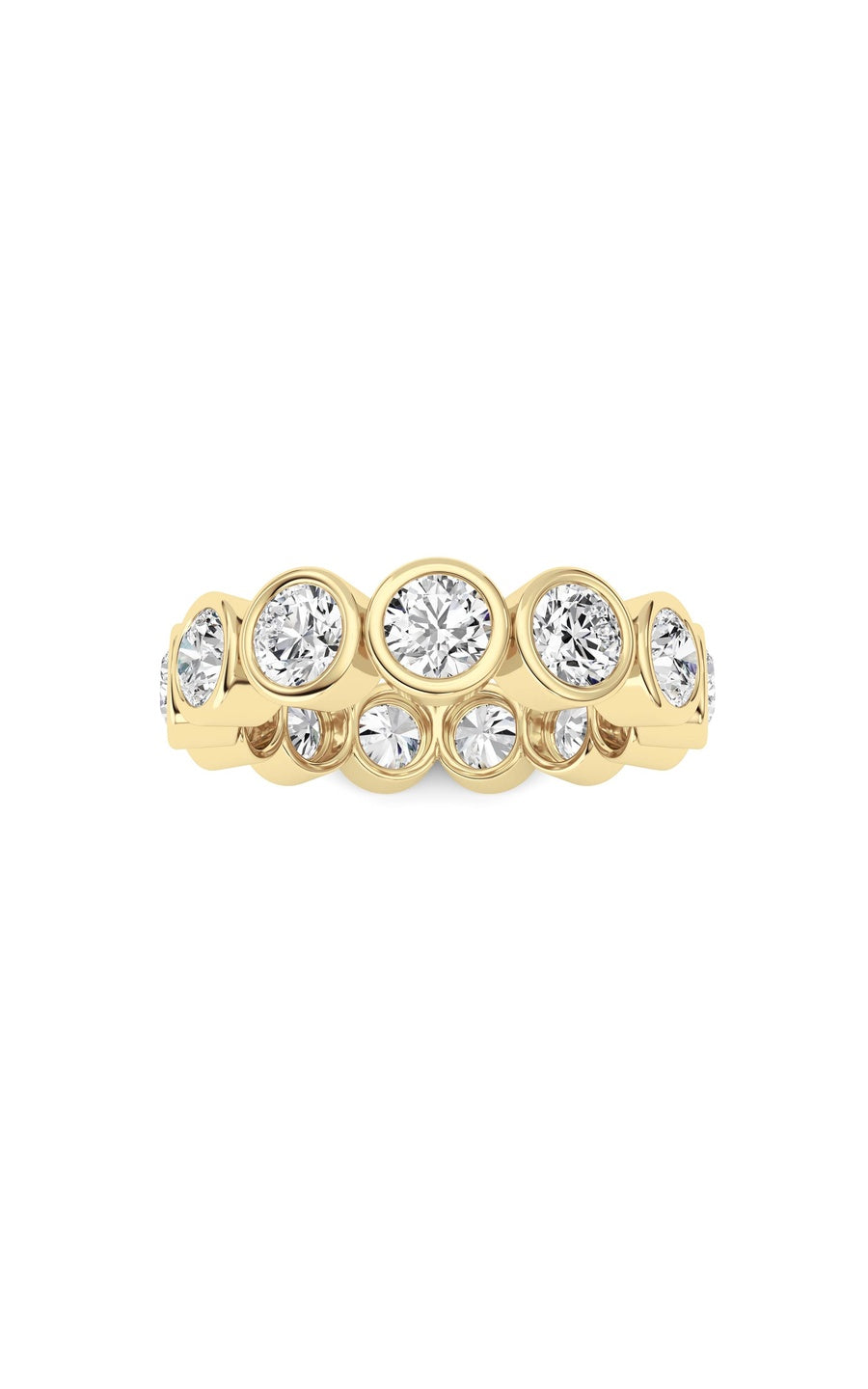 3.2Cttw Round Shaped Lab Grown Diamond (F/VS) Eternity Band Ring in 14K Gold