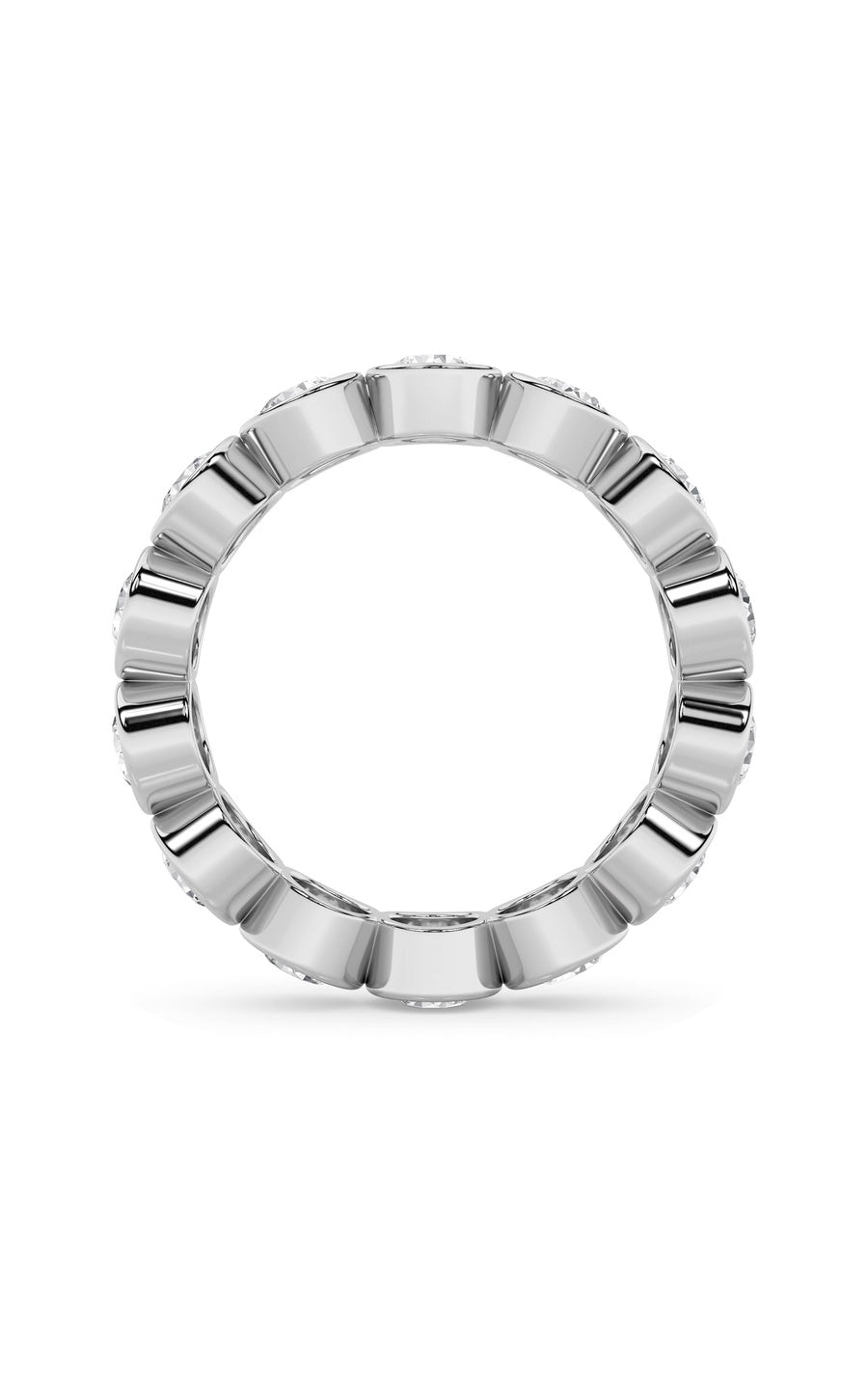 3.5Cttw Round Shaped Lab Grown Diamond (F/VS) Eternity Band Ring in 14K Gold