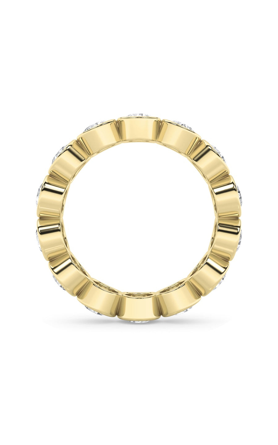 3.5Cttw Round Shaped Lab Grown Diamond (F/VS) Eternity Band Ring in 14K Gold