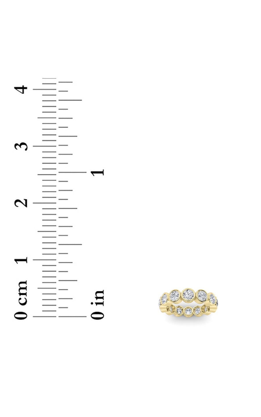 3.5Cttw Round Shaped Lab Grown Diamond (F/VS) Eternity Band Ring in 14K Gold
