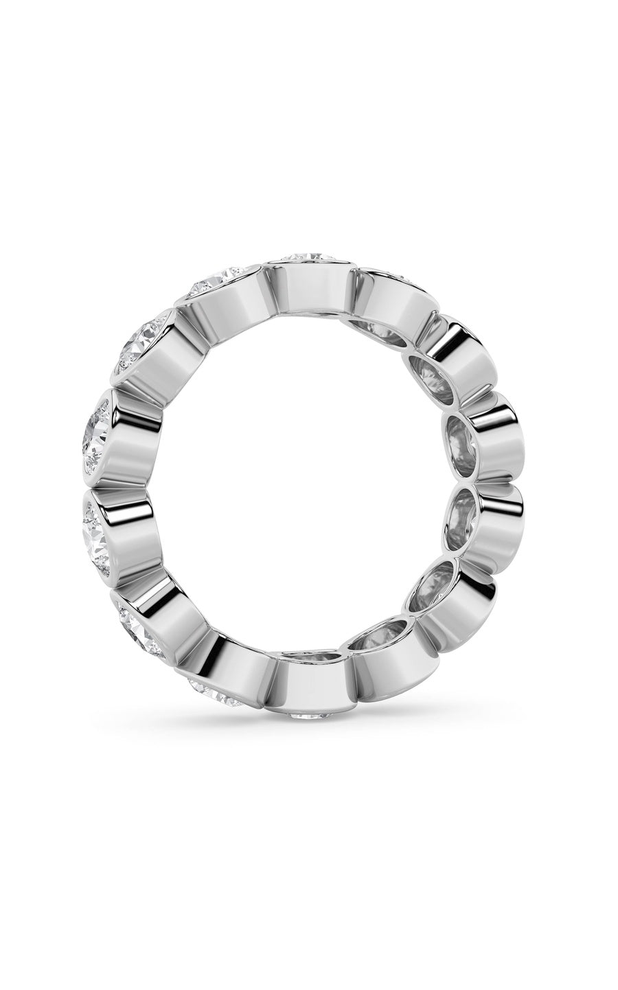 3.5Cttw Round Shaped Lab Grown Diamond (F/VS) Eternity Band Ring in 14K Gold