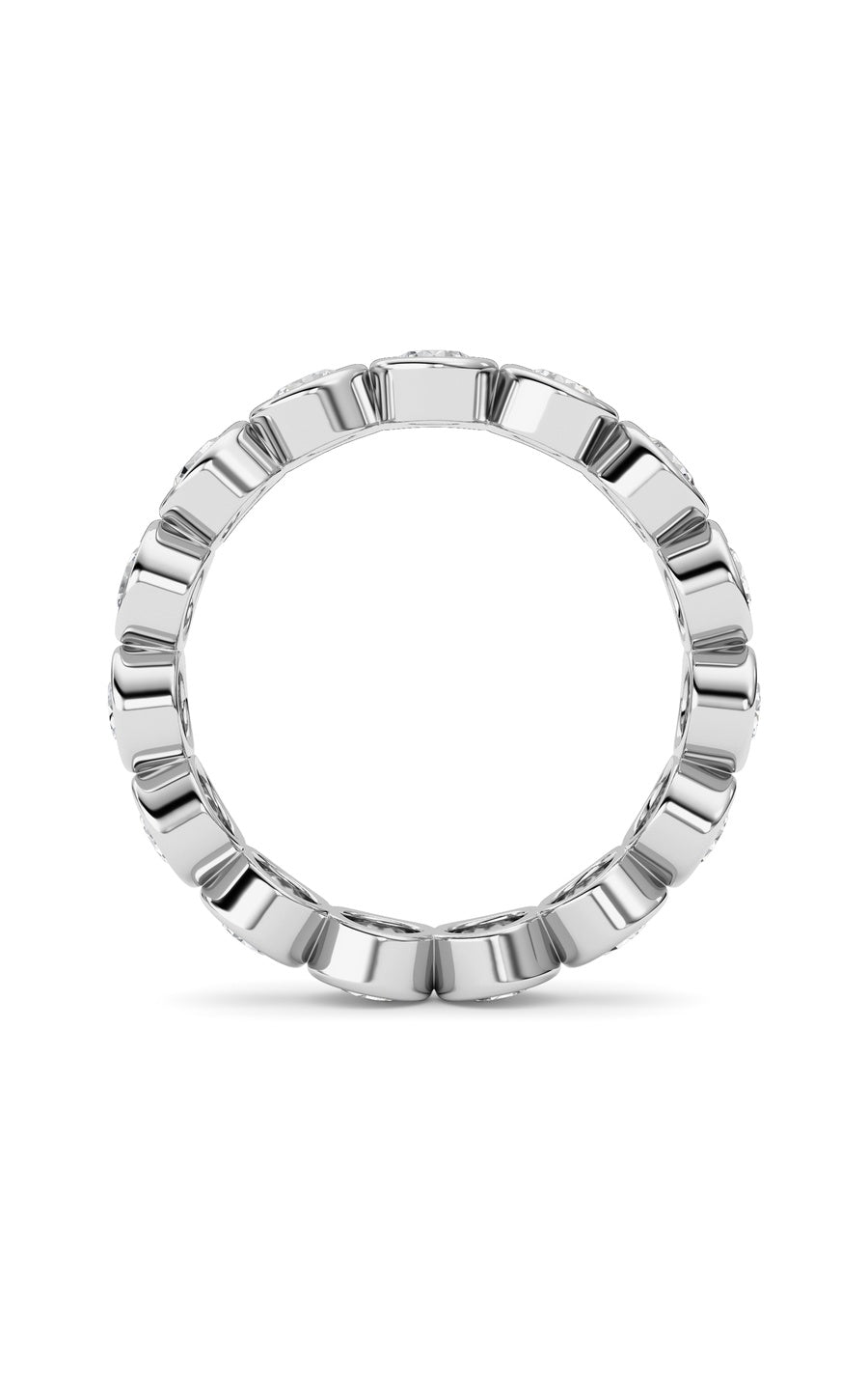 3.8Cttw Round Shaped Lab Grown Diamond (F/VS) Eternity Band Ring in 14K Gold