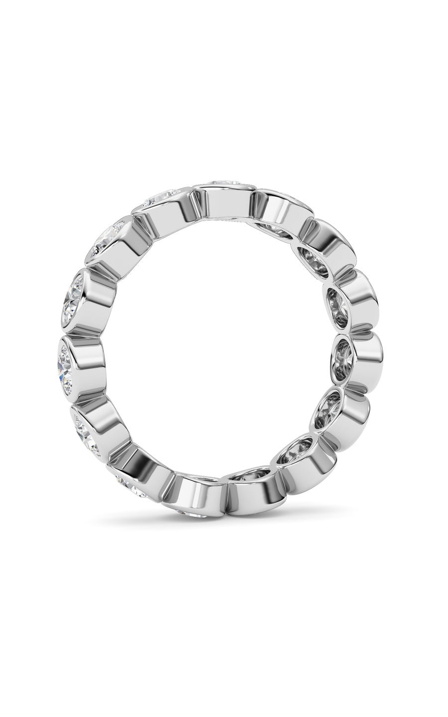 3.8Cttw Round Shaped Lab Grown Diamond (F/VS) Eternity Band Ring in 14K Gold