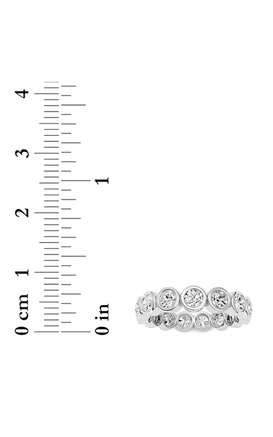 3.8Cttw Round Shaped Lab Grown Diamond (F/VS) Eternity Band Ring in 14K Gold