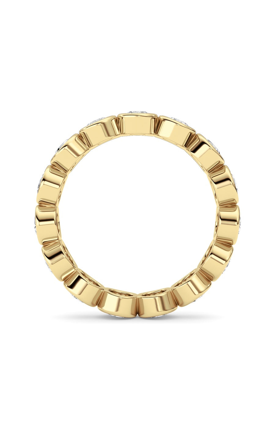 3.8Cttw Round Shaped Lab Grown Diamond (F/VS) Eternity Band Ring in 14K Gold