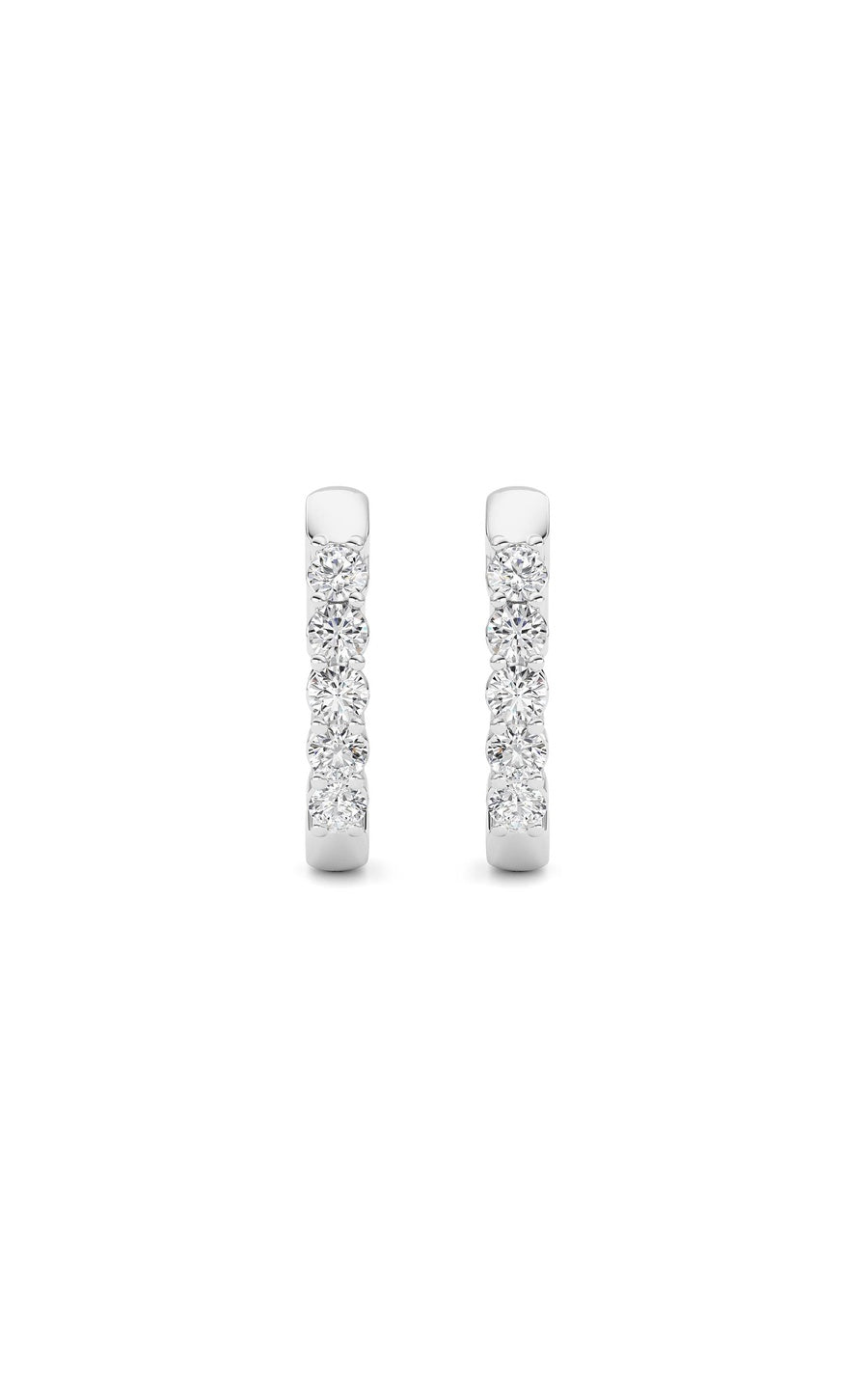 1Cttw Round Shaped Lab Grown Diamond (F/VS) InsideOut Hoop Earring in 14K Gold