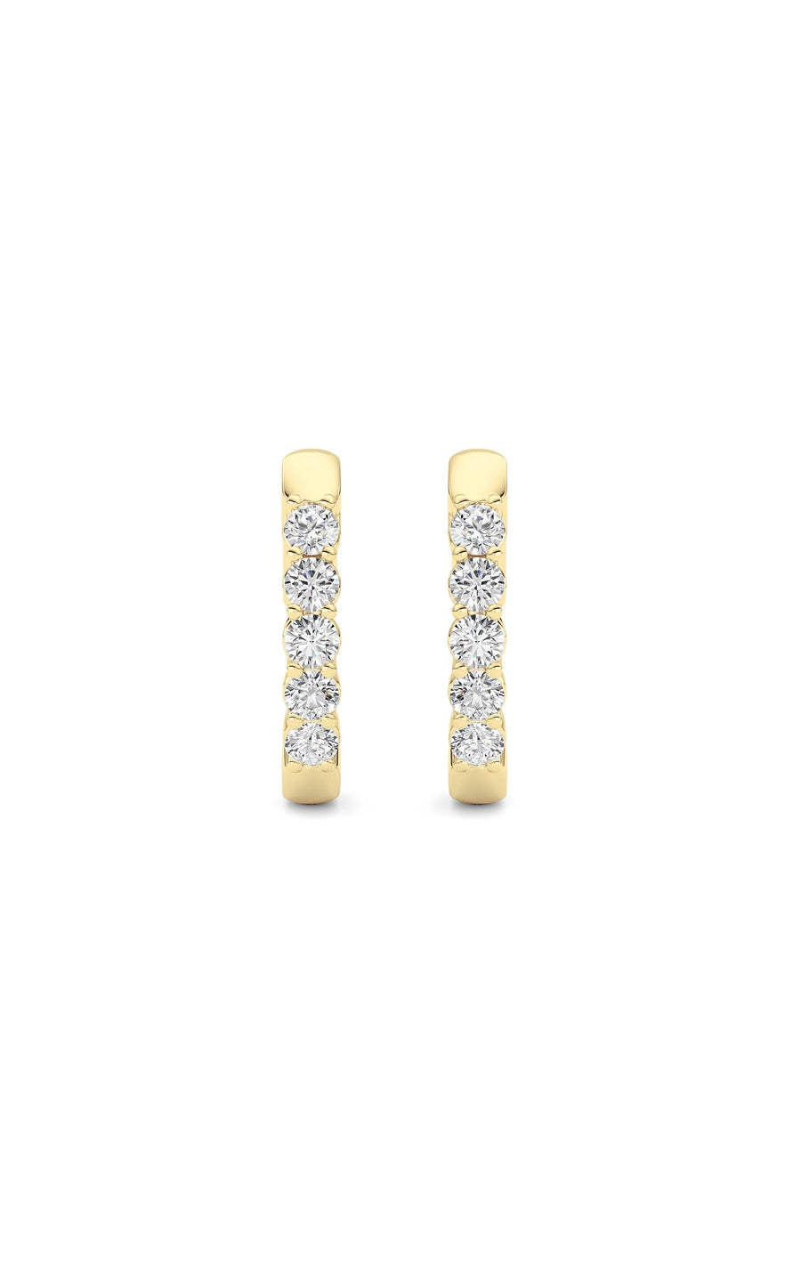 1Cttw Round Shaped Lab Grown Diamond (F/VS) InsideOut Hoop Earring in 14K Gold
