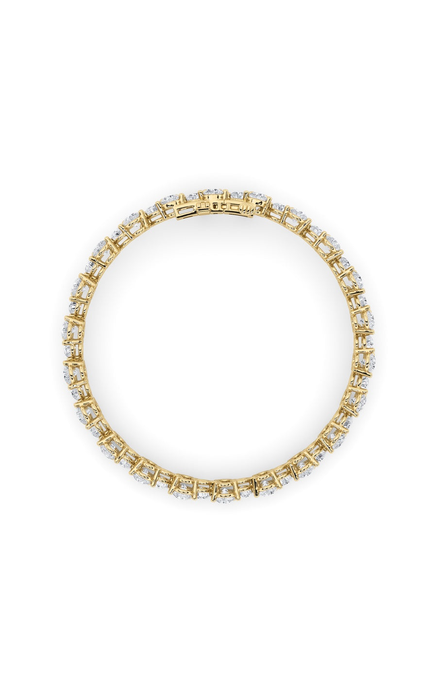 13Cttw Round Shaped Lab Grown Diamond (F/VS) Cluster Bracelet in 14K Gold