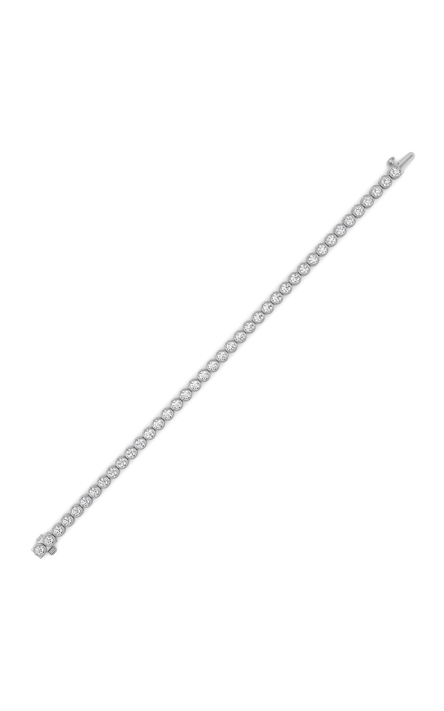 5Cttw Round Lab Grown Diamond (F/VS ) Bezel Set Bracelet in 14K Gold