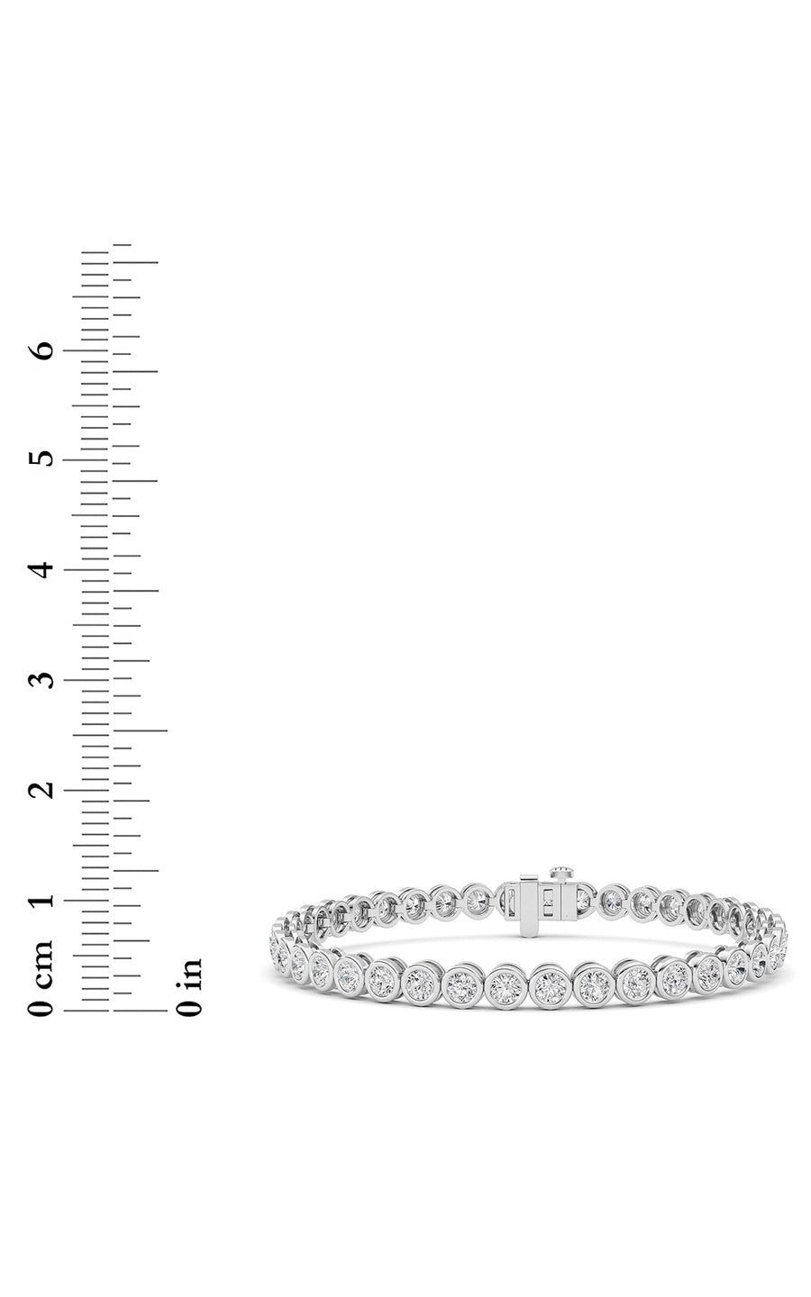 5Cttw Round Lab Grown Diamond (F/VS ) Bezel Set Bracelet in 14K Gold