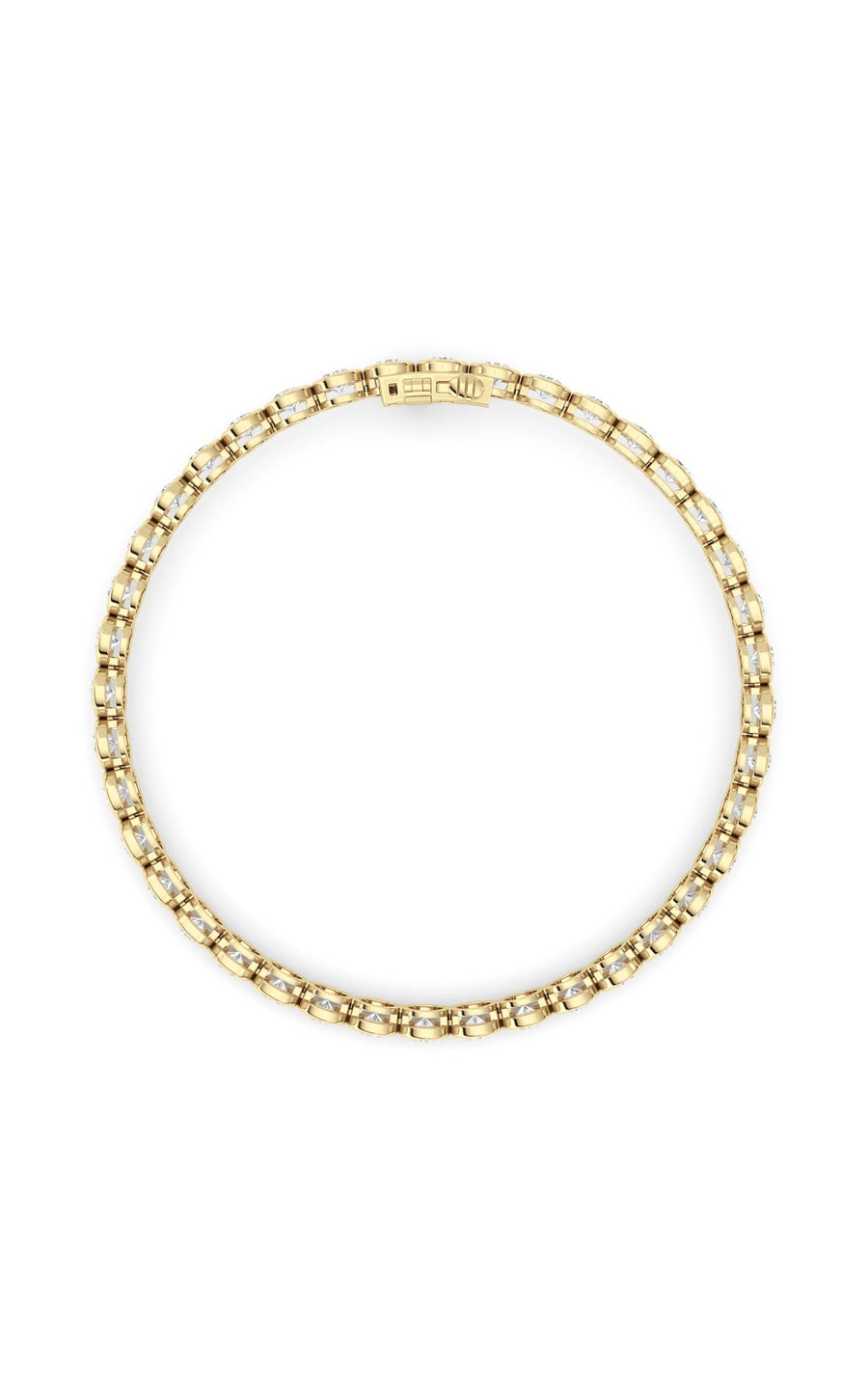 5Cttw Round Lab Grown Diamond (F/VS ) Bezel Set Bracelet in 14K Gold
