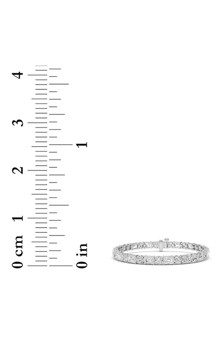 15Cttw Emerald And Round Lab Grown Diamond (F/VS )Bracelet in 14K Gold