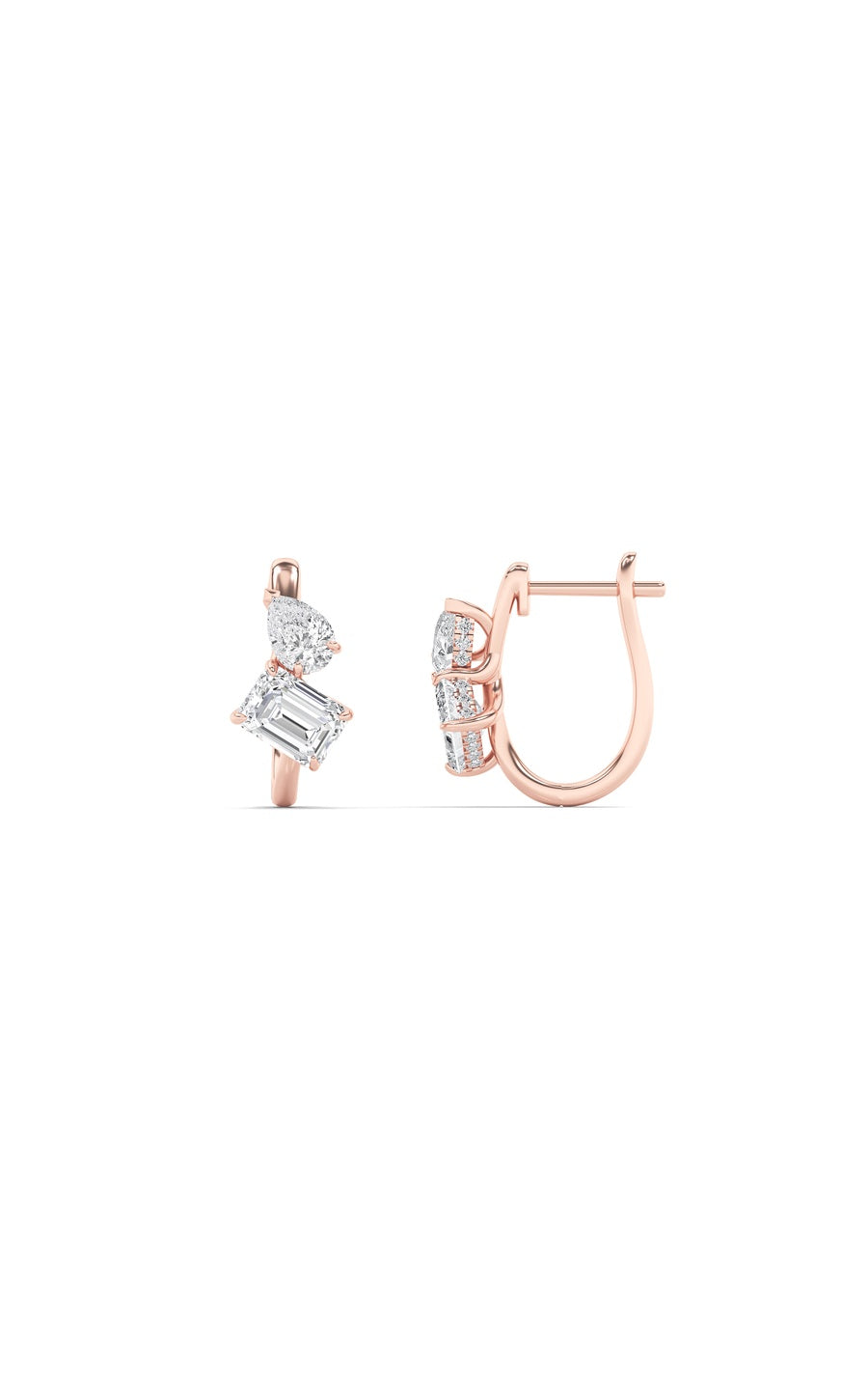 3Cttw Mixed Shaped Lab Grown Diamond (F/VS) Toi etMoi Fashion Earrings in 14K Gold