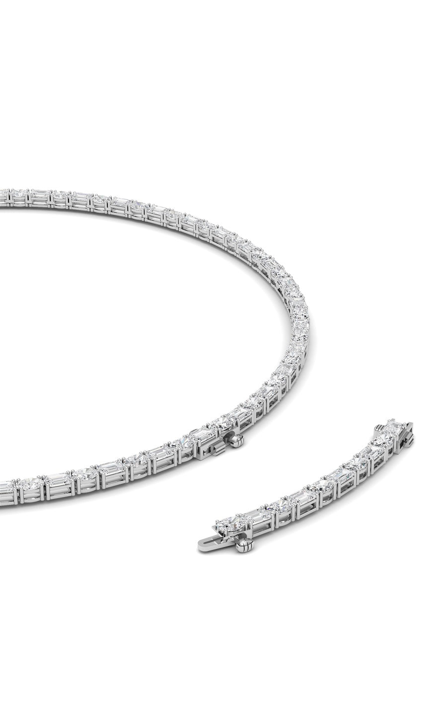 25CTW Emerald Lab Grown Diamond (F/VS ) Necklace in 14K Gold