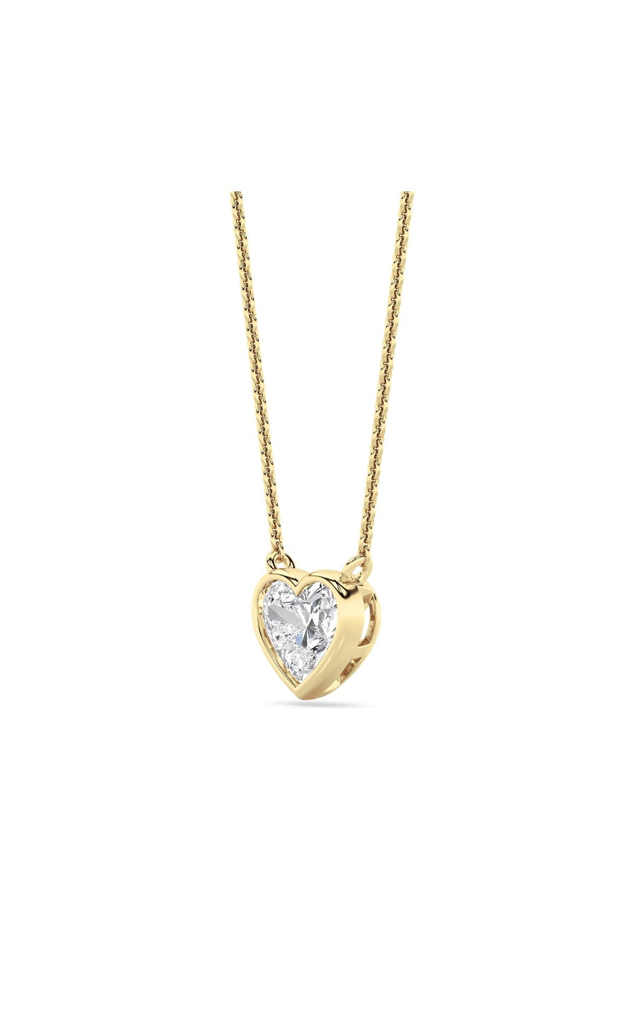 1Cttw Heart Shape Lab Grown Diamond (F/VS ) Pendant Necklace in 14K Gold
