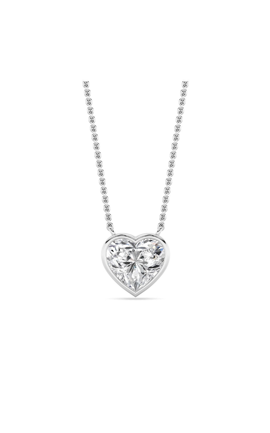 2Cttw Heart Shape Lab Grown Diamond (F/VS ) Pendant Necklace in 14K Gold