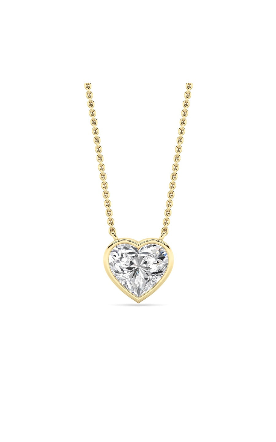2CTW Heart Shape Lab Grown Diamond (F/VS ) Pendant Necklace in 14K Gold