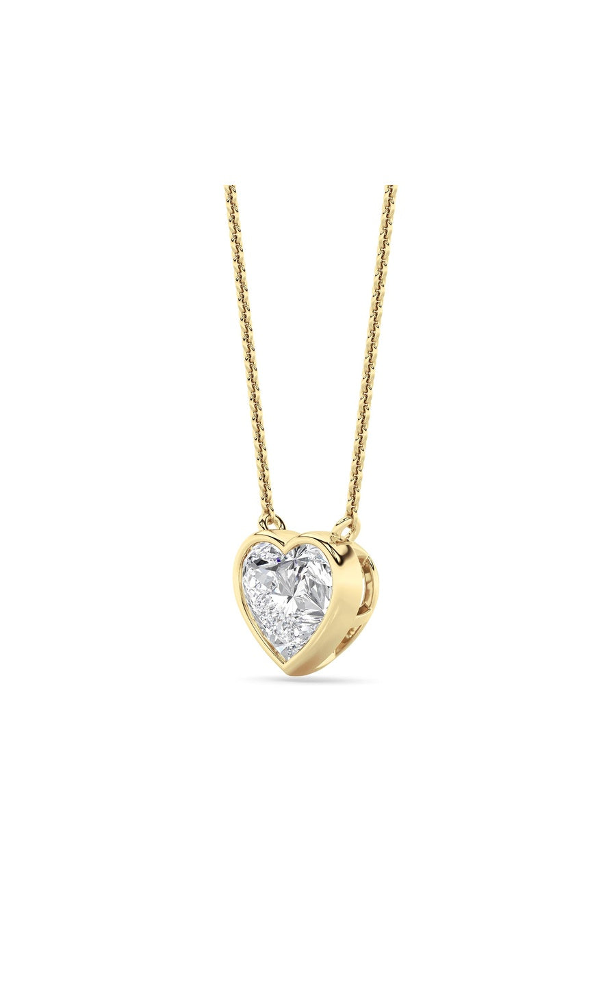 2Cttw Heart Shape Lab Grown Diamond (F/VS ) Pendant Necklace in 14K Gold