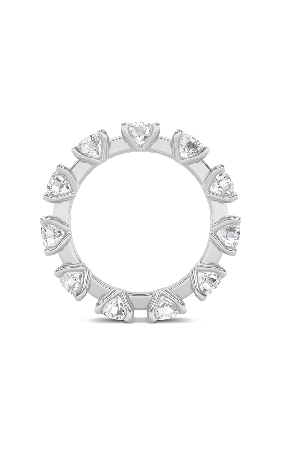 3Cttw Round Shaped Lab Grown Diamond (F/VS) Eternity Band Ring in 14K Gold