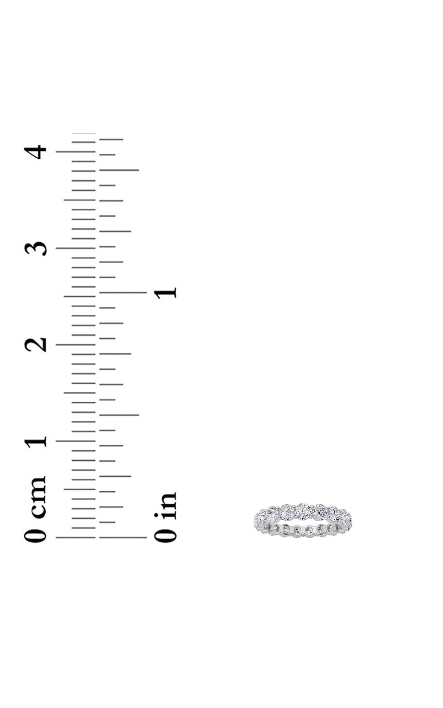3Cttw Round Shaped Lab Grown Diamond Split Prong Eternity Ring in 14K Gold (F/VS)