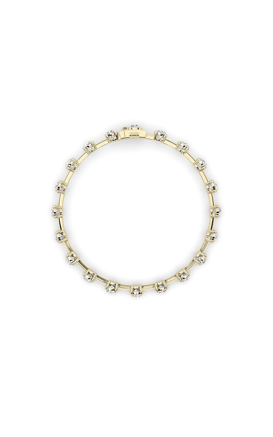 3.75Cttw Round Shaped Lab Grown Diamond Split Prong Eternity Ring in 14K Gold (F/VS)