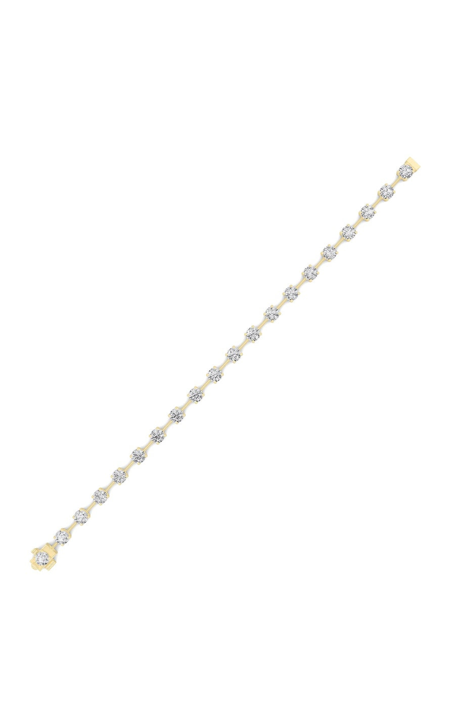 4.5Cttw Round Shaped Lab Grown Diamond Split ProngEternity Ring in 14K Gold (F/VS)